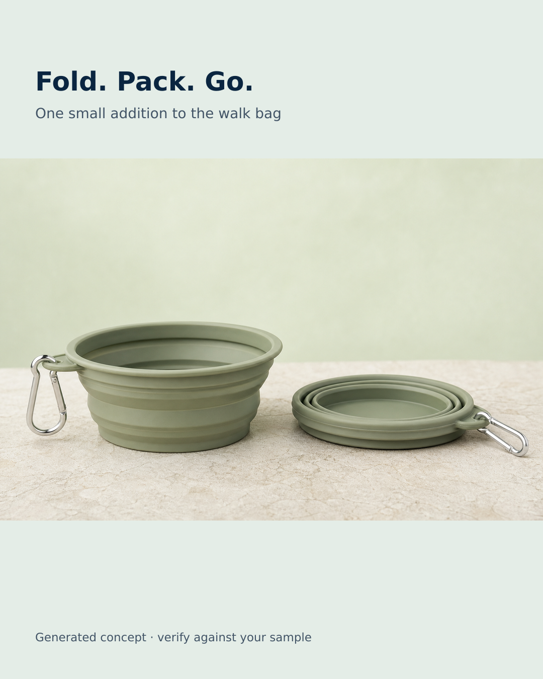 Generated collapsible bowl concept for Instagram.
